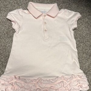 Polo by Ralph Lauren Light Pink Ruffle Dress with matching bloomer 100% cotton